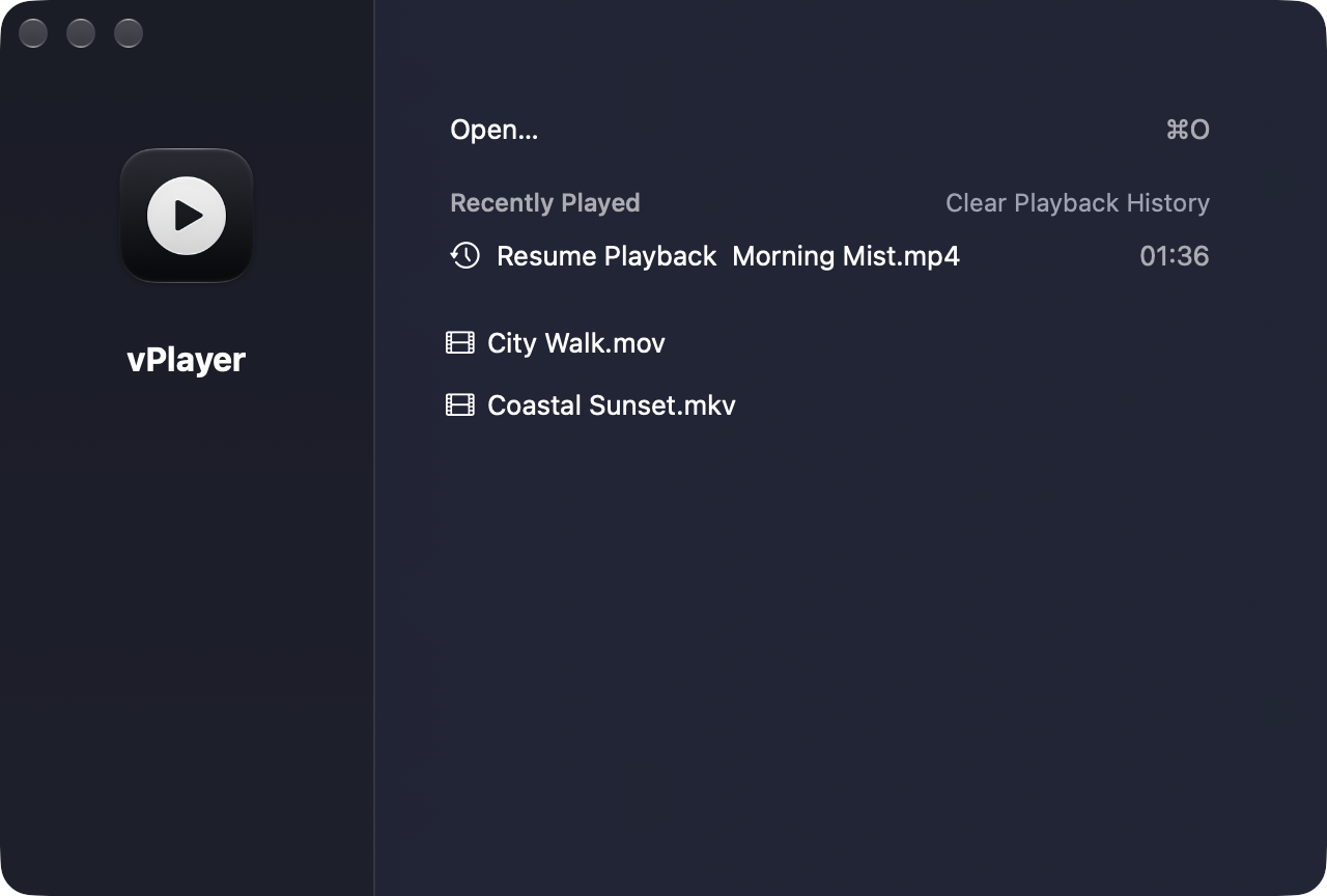 vPlayer main window screenshot
